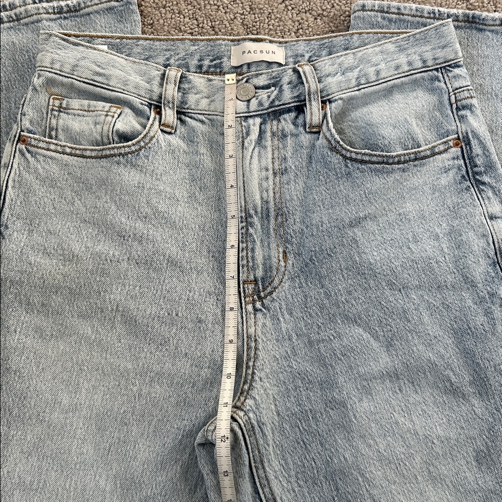 Pacsun High-Rise Bootcut Jeans Light Acid Wash Retro Cotton Denim Jean SZ 27 EUC - Picture 4 of 13